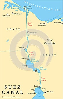 Suez Canal Political Map