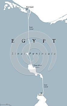 Suez Canal political map