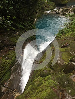 SueÃÂ±o Azul Waterfall from the top, Heredia, Costa Rica. Hermosa Catarata SueÃÂ±o Azul. photo