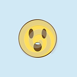 suffers 2 colored line icon. Simple yellow and brown element illustration. suffers concept outline symbol design from emoji set
