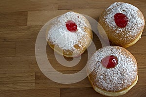 Sufganiya - raditional Israeli Hanukkah food.