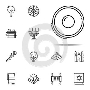 sufganiyah icon. Judaism icons universal set for web and mobile