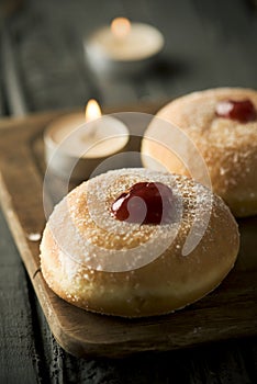Sufganiyot, Jewish donuts eaten on Hanukkah