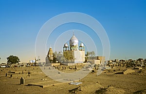 Sufi Mausoleum in Omdurman with cemetery photo
