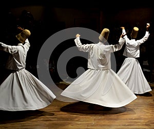 Sufi Music, whirling dervishes show, cappadocia, turkey photo