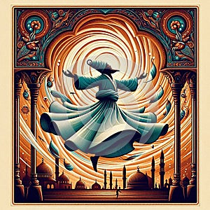 Sufi Whirling Dervishes, istanbul dervish Rumi, sufism mevlevi CONCEPT photo
