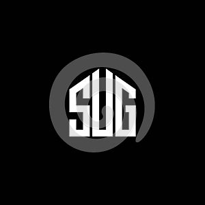 SUG letter logo design on BLACK background. SUG creative initials letter logo concept. SUG letter design