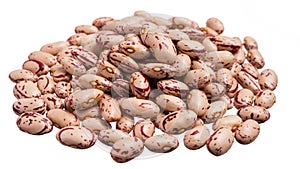 Sugar Bean. Pile of grains, isolated white background. photo