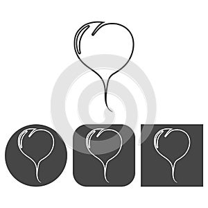 Sugar beet - vector icon