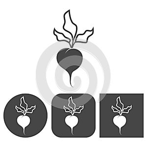 Sugar beet - vector icon