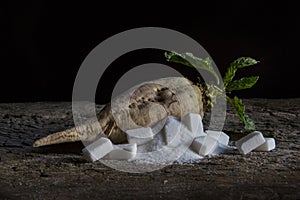Sugar beet and white sugar