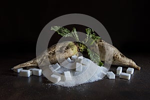 Sugar beet and white sugar