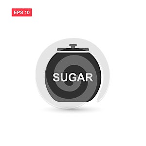 Sugar bowl vector line icon design isoalated