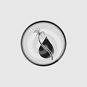 Sugar cane logo icon symbol vector illustration design template