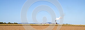 Sugar cane and sugar mill in Queensland photo