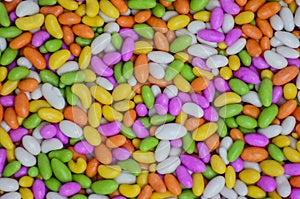 Sugar coated colorful fennel seeds