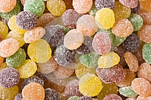 Sugar coated colorful jelly candy bckground