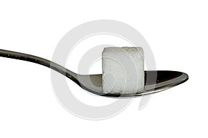 Sugar cobe on a teaspoon