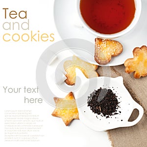 Sugar cookies with black tea