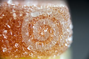 Sugar crystals on Jelly candy macro shot