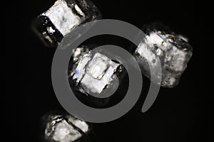 Sugar crystals under polarized light microscope