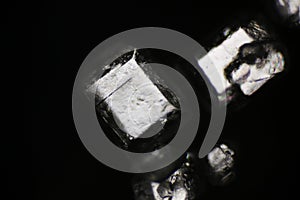Sugar crystals under polarized light microscope