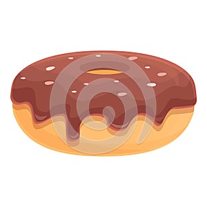 Sugar donut icon cartoon vector. Sweet cake