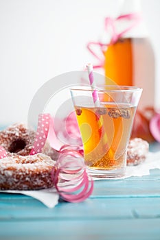 Sugar donuts and sima photo