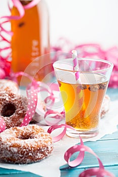 Sugar donuts and sima photo