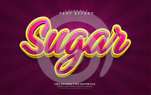 sugar editable text effect