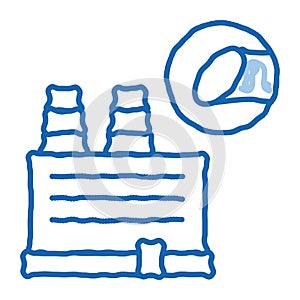 Sugar Factory doodle icon hand drawn illustration