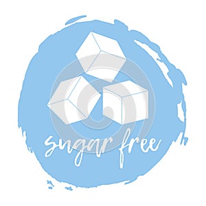 Sugar Free. Allergen food, GMO free products icon and logo. Intolerance and allergy food