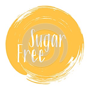 Sugar free icon, products package label