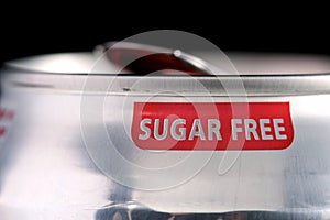 Sugar Free printed on a soda can