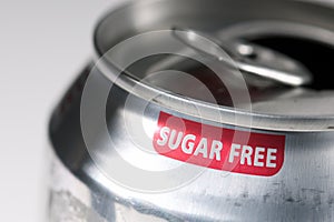 Sugar Free printed on a soda can