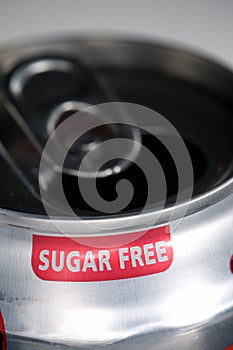 Sugar Free printed on a soda can