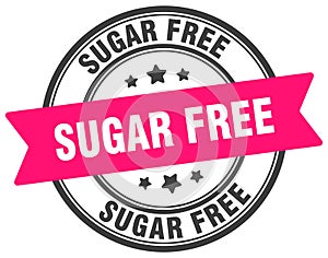 sugar free stamp. sugar free label on transparent background. round sign