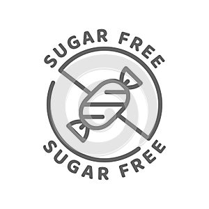 Sugar free vector icon