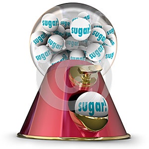 Sugar Gum Balls Candy Dispenser Bubblegum Tooth Decay