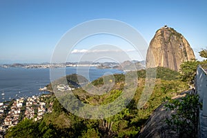 Sugar Loaf Mountain and aerial view of Guanabara Bay from Urca Hill - Rio de Janeiro, Brazil