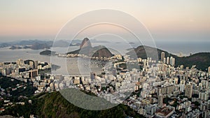 Sugar Loaf Mountain and Guanabara Bay, A famous view of the city of Rio de Janeiro