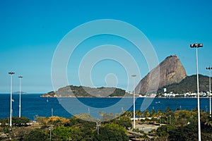 Sugar loaf view from Flamengo Beach in Rio de Janeiro