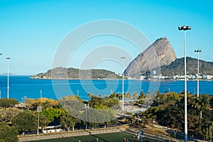 Sugar loaf view from Flamengo Beach in Rio de Janeiro photo