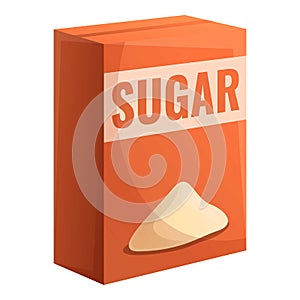 Sugar package icon, cartoon style