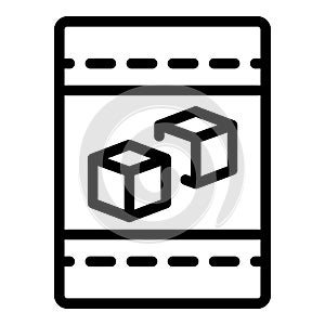 Sugar package icon, outline style