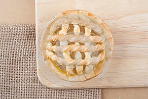 Sugar palm nut pie on the wooden background