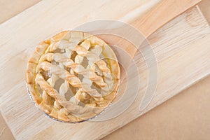 Sugar palm nut pie on the wooden background