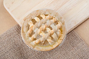 Sugar palm nut pie on the wooden background