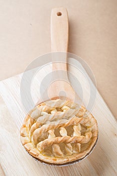 Sugar palm nut pie on the wooden background