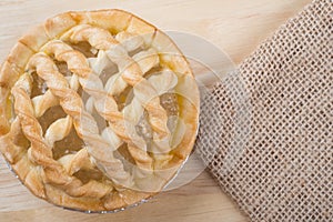 Sugar palm nut pie on the wooden background